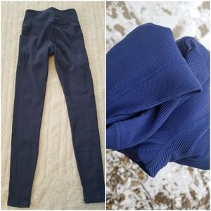Constantly Varied Gear Blue Ribbed Full Length Leggings